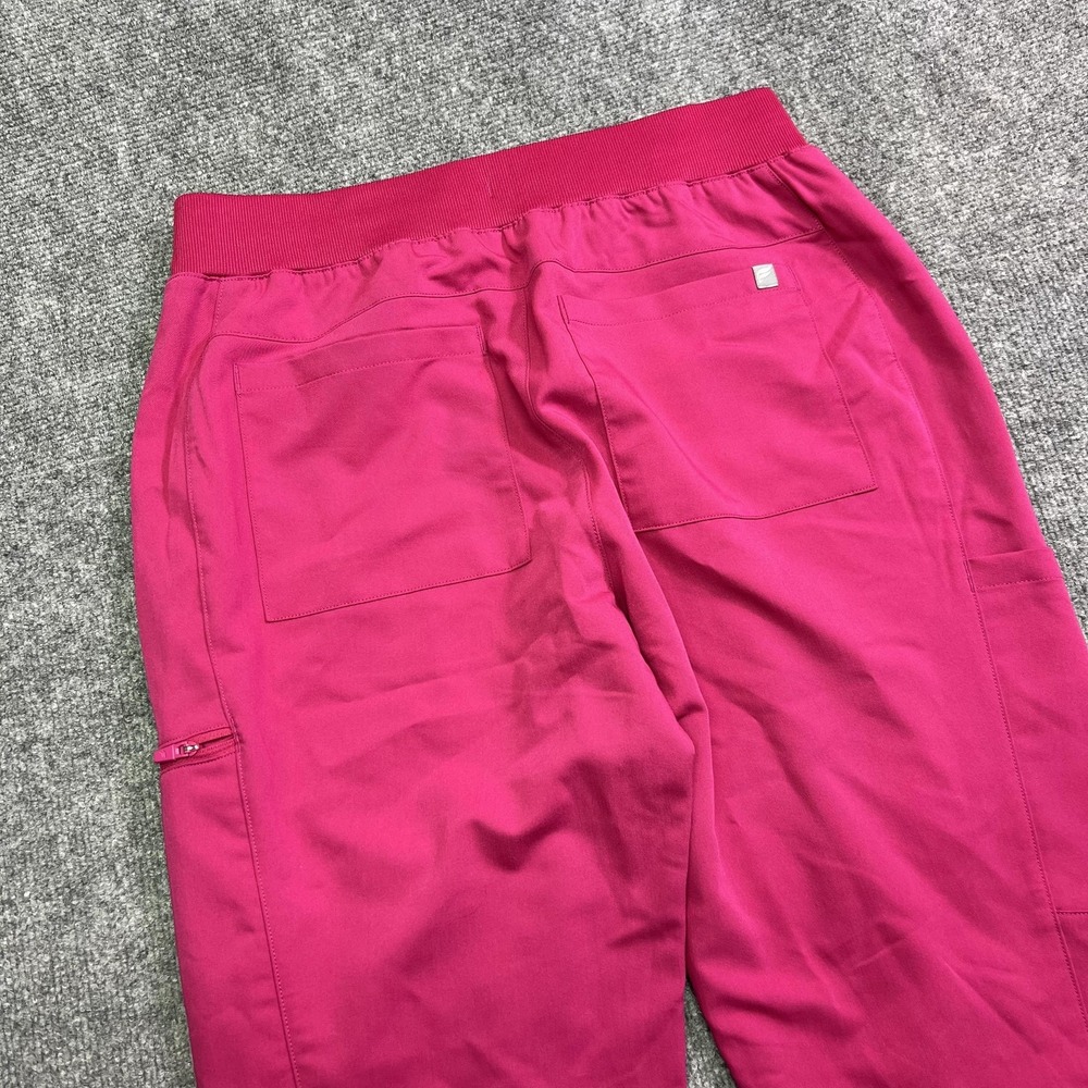 Fabletics Jogger Pants Womens M Pink Woven Elastic Waist Pockets Stretch Lounge - Picture 5 of 14